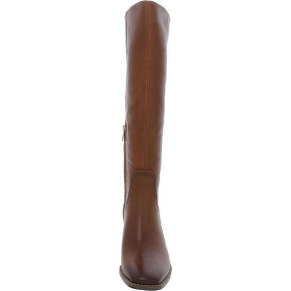 27 Edit Womens Edda Brown Wide Calf Leather Knee-High Boots NWT